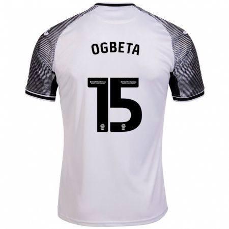 Kandiny Niño Camiseta Nathanael Ogbeta #15 Blanco 1ª Equipación 2023/24 La Camisa Chile