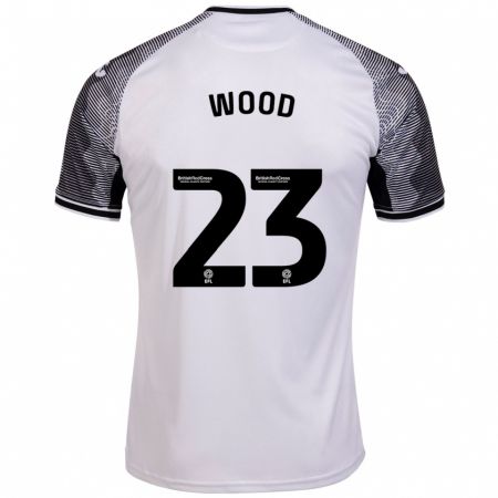 Kandiny Niño Camiseta Nathan Wood #23 Blanco 1ª Equipación 2023/24 La Camisa Chile