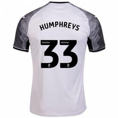 Kandiny Niño Camiseta Bashir Humphreys #33 Blanco 1ª Equipación 2023/24 La Camisa Chile
