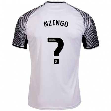 Kandiny Niño Camiseta Glory Nzingo #0 Blanco 1ª Equipación 2023/24 La Camisa Chile