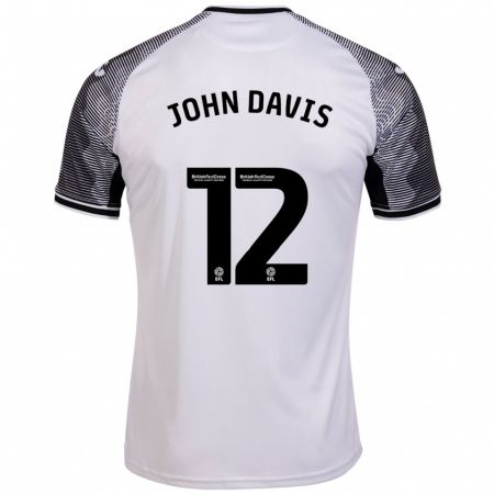 Kandiny Niño Camiseta Stacey John-Davis #12 Blanco 1ª Equipación 2023/24 La Camisa Chile