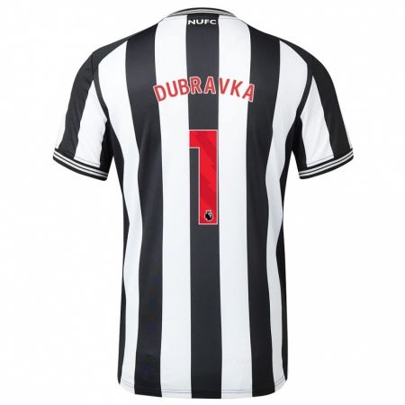 Kandiny Niño Camiseta Martin Dúbravka #1 Blanco Negro 1ª Equipación 2023/24 La Camisa Chile