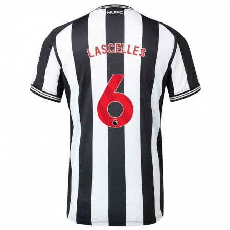 Kandiny Niño Camiseta Jamaal Lascelles #6 Blanco Negro 1ª Equipación 2023/24 La Camisa Chile
