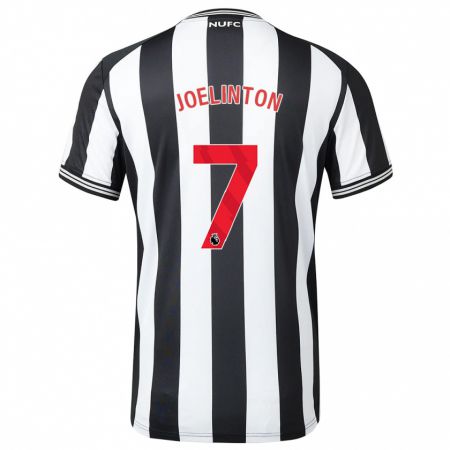 Kandiny Niño Camiseta Joelinton #7 Blanco Negro 1ª Equipación 2023/24 La Camisa Chile