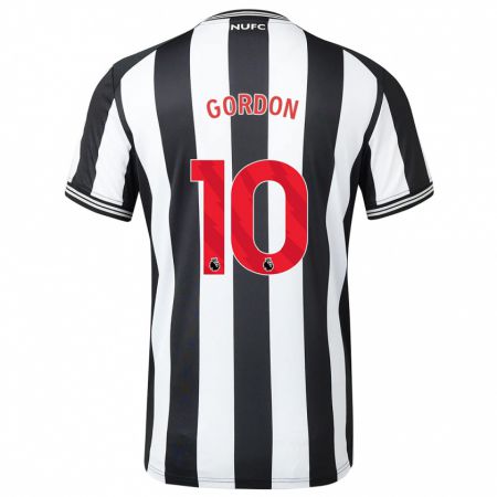 Kandiny Niño Camiseta Anthony Gordon #10 Blanco Negro 1ª Equipación 2023/24 La Camisa Chile