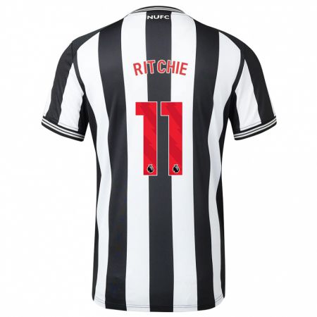Kandiny Niño Camiseta Matt Ritchie #11 Blanco Negro 1ª Equipación 2023/24 La Camisa Chile