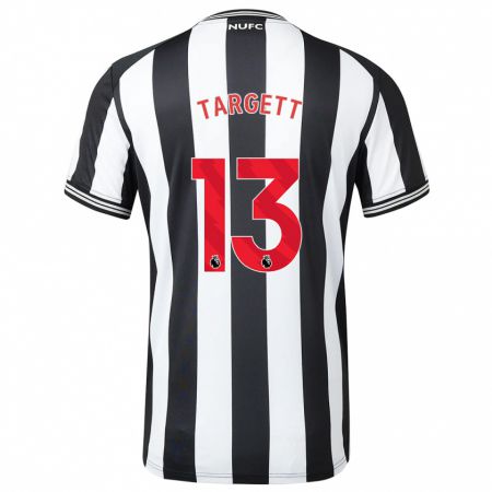 Kandiny Niño Camiseta Matt Targett #13 Blanco Negro 1ª Equipación 2023/24 La Camisa Chile