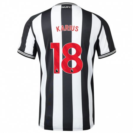 Kandiny Niño Camiseta Loris Karius #18 Blanco Negro 1ª Equipación 2023/24 La Camisa Chile