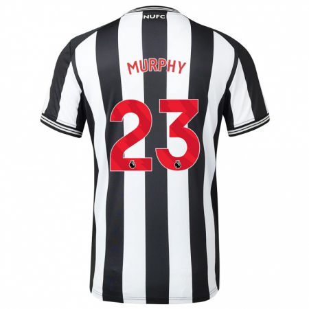 Kandiny Niño Camiseta Jacob Murphy #23 Blanco Negro 1ª Equipación 2023/24 La Camisa Chile