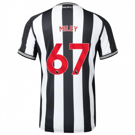 Kandiny Niño Camiseta Lewis Miley #67 Blanco Negro 1ª Equipación 2023/24 La Camisa Chile