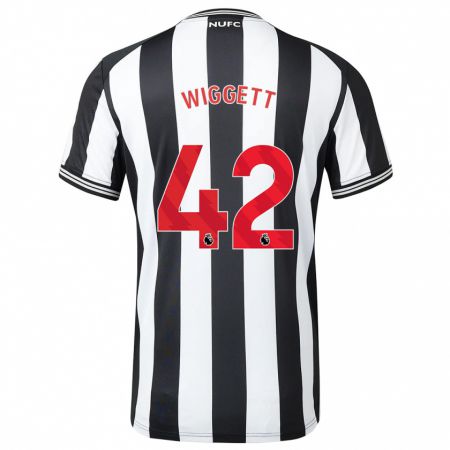 Kandiny Niño Camiseta Charlie Wiggett #42 Blanco Negro 1ª Equipación 2023/24 La Camisa Chile
