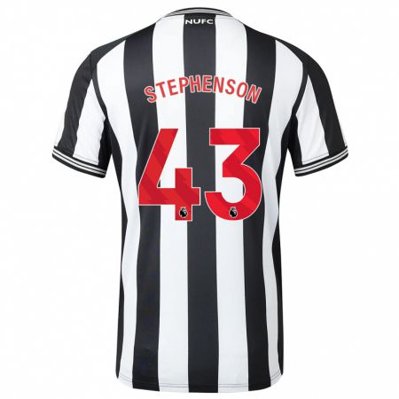 Kandiny Niño Camiseta Dylan Stephenson #43 Blanco Negro 1ª Equipación 2023/24 La Camisa Chile