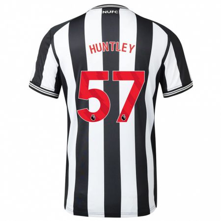 Kandiny Niño Camiseta James Huntley #57 Blanco Negro 1ª Equipación 2023/24 La Camisa Chile