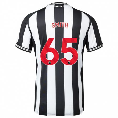 Kandiny Niño Camiseta Jude Smith #65 Blanco Negro 1ª Equipación 2023/24 La Camisa Chile