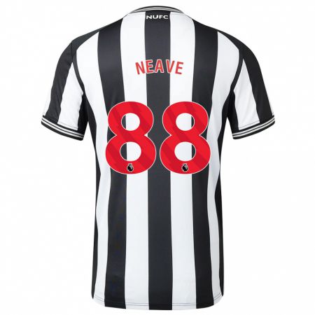 Kandiny Niño Camiseta Sean Neave #88 Blanco Negro 1ª Equipación 2023/24 La Camisa Chile