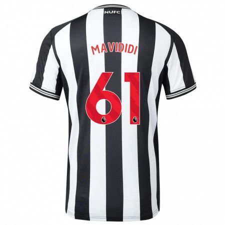 Kandiny Niño Camiseta Shaun Mavididi #61 Blanco Negro 1ª Equipación 2023/24 La Camisa Chile