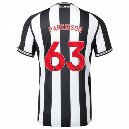 Kandiny Niño Camiseta Ben Parkinson #63 Blanco Negro 1ª Equipación 2023/24 La Camisa Chile