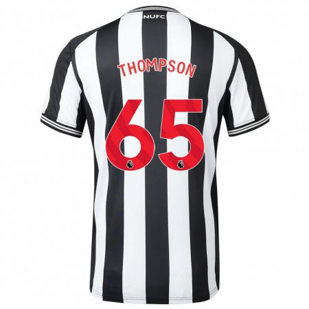 Kandiny Niño Camiseta Ciaran Thompson #65 Blanco Negro 1ª Equipación 2023/24 La Camisa Chile