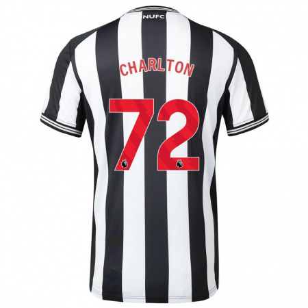 Kandiny Niño Camiseta Dylan Charlton #72 Blanco Negro 1ª Equipación 2023/24 La Camisa Chile