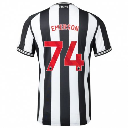 Kandiny Niño Camiseta Johnny Emerson #74 Blanco Negro 1ª Equipación 2023/24 La Camisa Chile