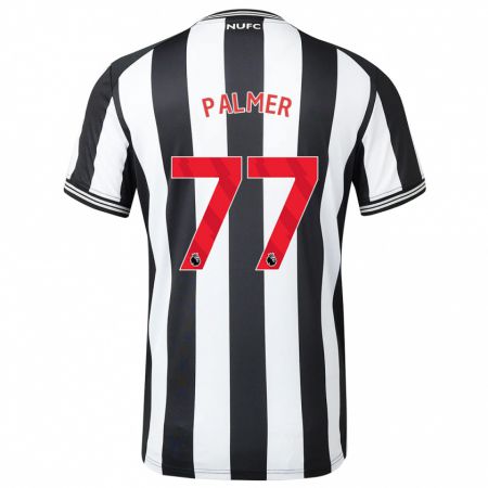 Kandiny Niño Camiseta Darren Palmer #77 Blanco Negro 1ª Equipación 2023/24 La Camisa Chile
