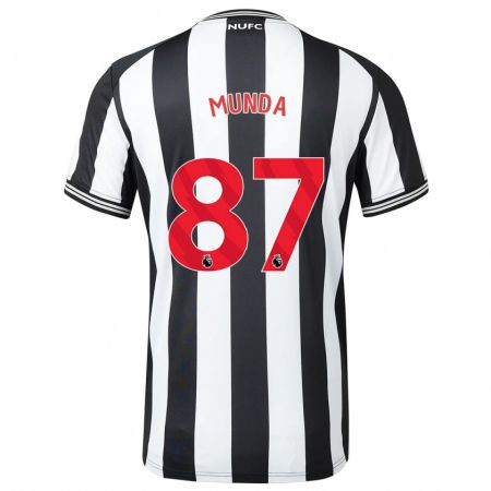 Kandiny Niño Camiseta Anthony Munda #87 Blanco Negro 1ª Equipación 2023/24 La Camisa Chile