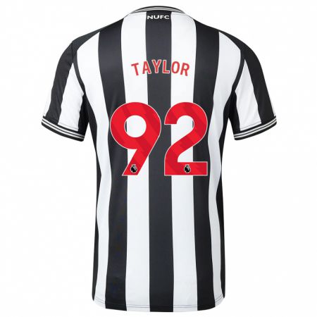 Kandiny Niño Camiseta Matthew Taylor #92 Blanco Negro 1ª Equipación 2023/24 La Camisa Chile
