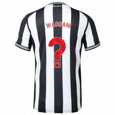 Kandiny Niño Camiseta Mohamed Waddani #0 Blanco Negro 1ª Equipación 2023/24 La Camisa Chile