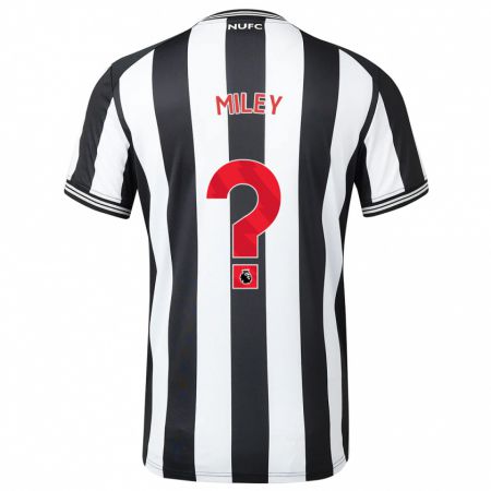 Kandiny Niño Camiseta Mason Miley #0 Blanco Negro 1ª Equipación 2023/24 La Camisa Chile