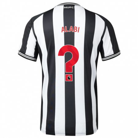 Kandiny Niño Camiseta Sam Alabi #0 Blanco Negro 1ª Equipación 2023/24 La Camisa Chile