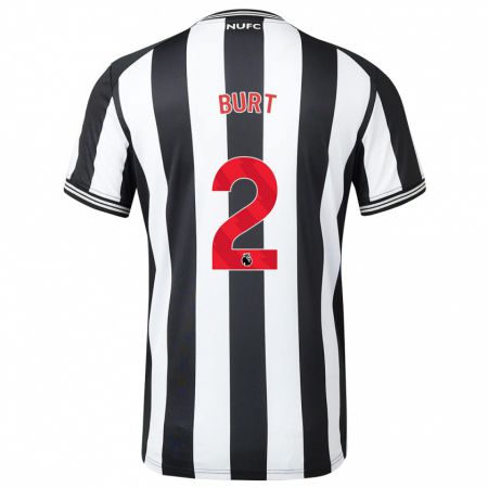 Kandiny Niño Camiseta Daisy Burt #2 Blanco Negro 1ª Equipación 2023/24 La Camisa Chile
