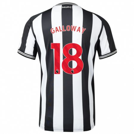 Kandiny Niño Camiseta Bridget Galloway #18 Blanco Negro 1ª Equipación 2023/24 La Camisa Chile