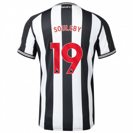 Kandiny Niño Camiseta Anna Soulsby #19 Blanco Negro 1ª Equipación 2023/24 La Camisa Chile