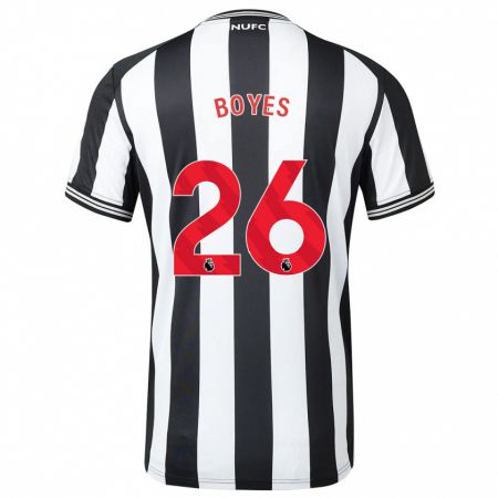 Kandiny Niño Camiseta Grace Boyes #26 Blanco Negro 1ª Equipación 2023/24 La Camisa Chile