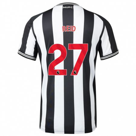 Kandiny Niño Camiseta Hannah Reid #27 Blanco Negro 1ª Equipación 2023/24 La Camisa Chile