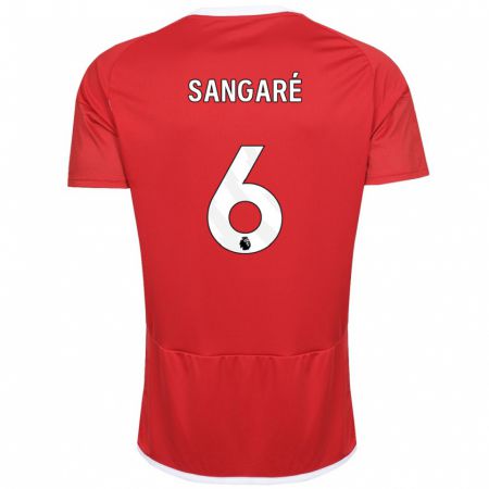 Kandiny Niño Camiseta Ibrahim Sangaré #6 Rojo 1ª Equipación 2023/24 La Camisa Chile