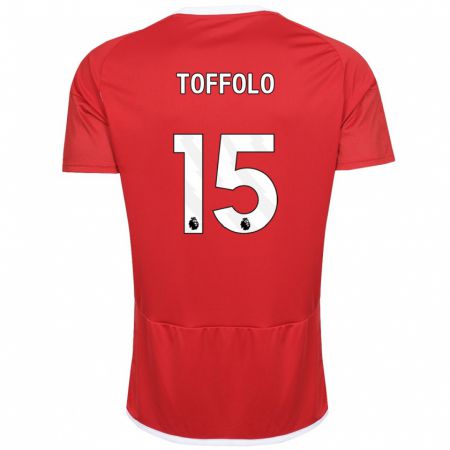 Kandiny Niño Camiseta Harry Toffolo #15 Rojo 1ª Equipación 2023/24 La Camisa Chile