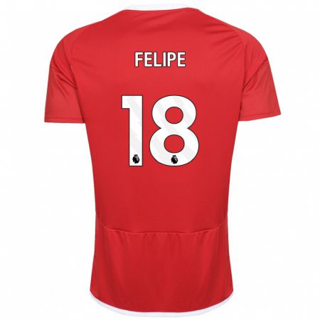 Kandiny Niño Camiseta Felipe #18 Rojo 1ª Equipación 2023/24 La Camisa Chile
