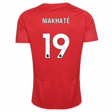 Kandiny Niño Camiseta Moussa Niakhaté #19 Rojo 1ª Equipación 2023/24 La Camisa Chile