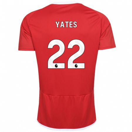 Kandiny Niño Camiseta Ryan Yates #22 Rojo 1ª Equipación 2023/24 La Camisa Chile