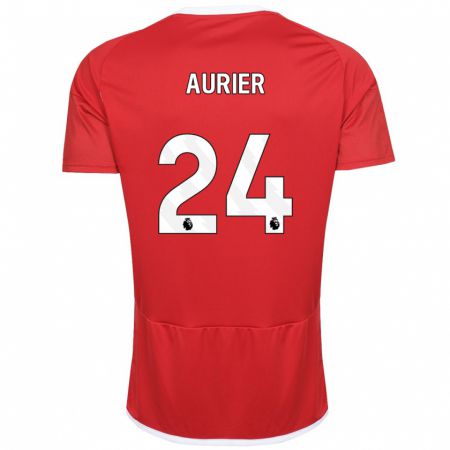 Kandiny Niño Camiseta Serge Aurier #24 Rojo 1ª Equipación 2023/24 La Camisa Chile