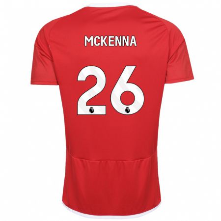 Kandiny Niño Camiseta Scott Mckenna #26 Rojo 1ª Equipación 2023/24 La Camisa Chile