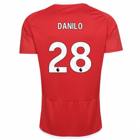 Kandiny Niño Camiseta Danilo #28 Rojo 1ª Equipación 2023/24 La Camisa Chile