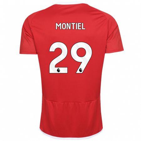 Kandiny Niño Camiseta Gonzalo Montiel #29 Rojo 1ª Equipación 2023/24 La Camisa Chile