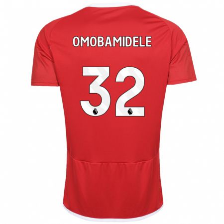 Kandiny Niño Camiseta Andrew Omobamidele #32 Rojo 1ª Equipación 2023/24 La Camisa Chile