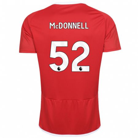 Kandiny Niño Camiseta Jamie Mcdonnell #52 Rojo 1ª Equipación 2023/24 La Camisa Chile
