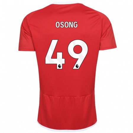 Kandiny Niño Camiseta Detlef Esapa Osong #49 Rojo 1ª Equipación 2023/24 La Camisa Chile