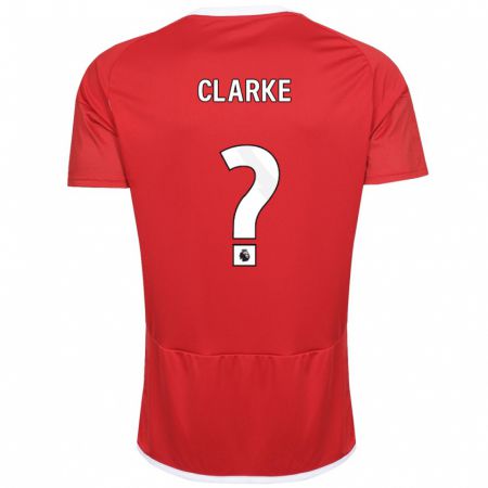 Kandiny Niño Camiseta Kristian Clarke #0 Rojo 1ª Equipación 2023/24 La Camisa Chile