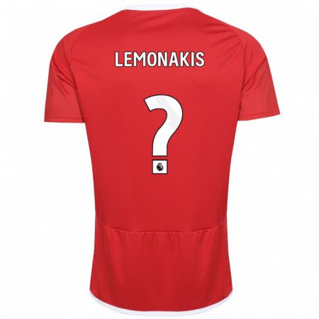 Kandiny Niño Camiseta Georgios Lemonakis #0 Rojo 1ª Equipación 2023/24 La Camisa Chile
