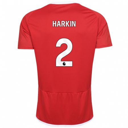 Kandiny Niño Camiseta Lyndsey Harkin #2 Rojo 1ª Equipación 2023/24 La Camisa Chile